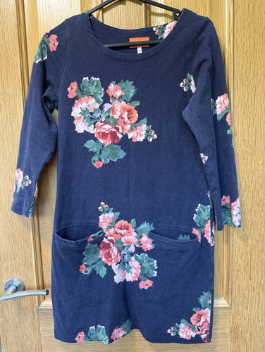 Joules navy floral round - navy, neck