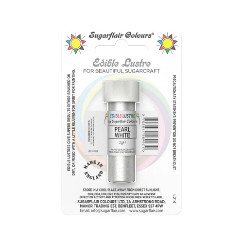 Pearl white edible lustre - -,