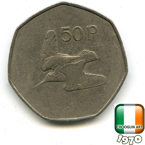 Irish 1970 fifty - an, 50p