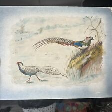 Original Art Work Painting Pheasants 