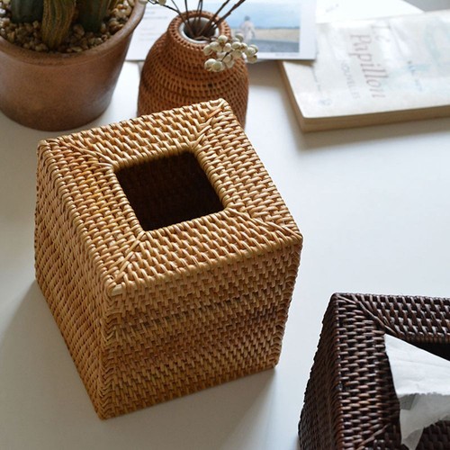 Rattan tissue box - box, toilet