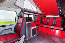 VW T5 T6 Camper van furniture Flat pack -  6.4 LWB Curved Kit (Bamboo SAMPLE )