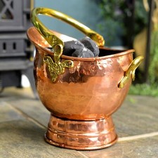 Polished Copper Coal Bucket