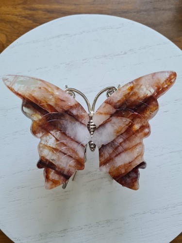 Large fire quartz - fire, butterfly