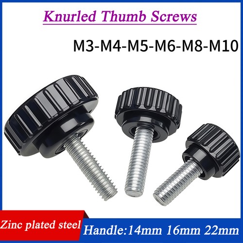 Knurled thumb screws plastic - knurled,