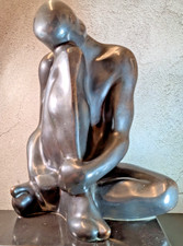 1985 Alfonzo Perez Plaza Limited Edition Bronze & Marble Base Sculpture