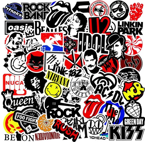 100 rock stickers lot - 100,