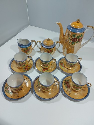 Vintage tea set hand - set, painted