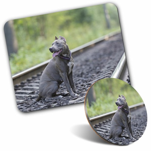 Mouse mat coaster set grey - mat,