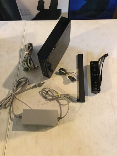 Nintendo wii black console - wii,