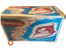 1960s Rowenta Automatic Iron in Original Box Vintage Brown and White Germany VP14