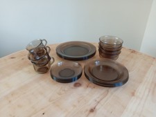 Vintage Arcoroc Smoked Glass