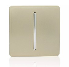 Trendi Switch Decorative Light Switches & Sockets Gold & Polished Chrome Inserts