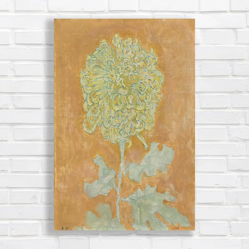 Floral chrysanthemum canvas - floral,