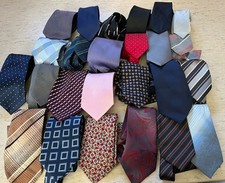 Mens Job lot of 25 bundle polyester ties faults many brands crafts material 22