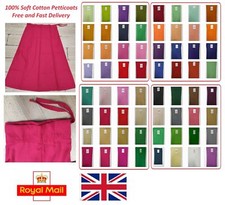 SARI COTTON PETTICOATS- POLYESTER COTTON UNDERSKIRTS FOR SARIS, KAFTANS etc