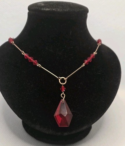 Antique czech ruby red glass - czech,