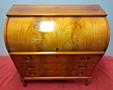 Mid Century Mahogany Cylinder