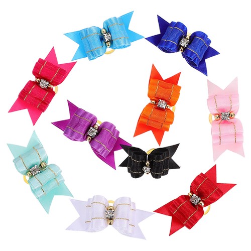 Polyester dog hair bows for - hair,