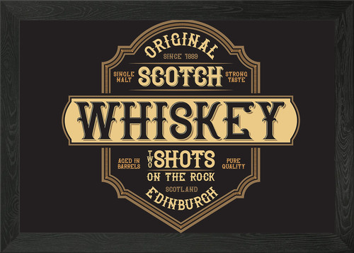 Scotch whiskey framed wall art - whiskey,