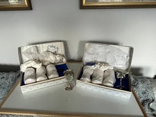 SET OF 8 CAVALIER SILVER PLATED WINE GOBLETS 5.5" TALL ( 2 BOXES OF 4)