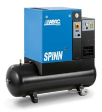 New! ABAC SPINN4 Receiver Mounted Rotary Screw Compressor With Dryer! 18.2Cfm!