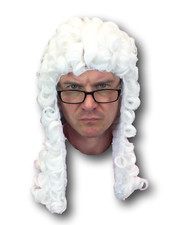 White judge wig - judge,