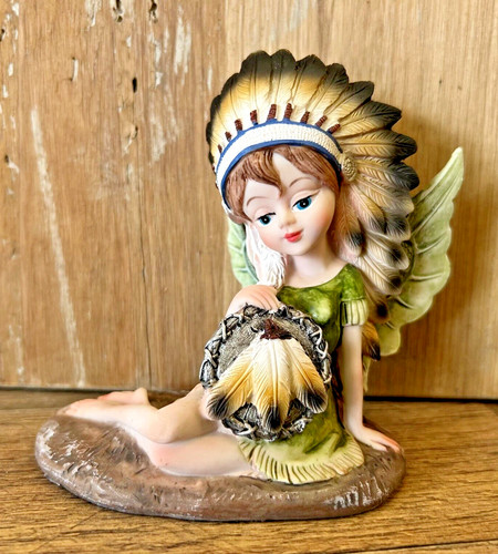 Fairy with dreamcatcher resin - dreamcatcher,