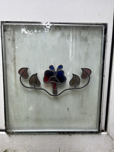 Leaded glass window panels