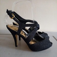 Debut Black Glitter Strappy