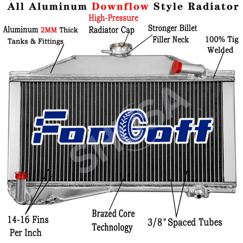 Row aluminum radiator for - row,