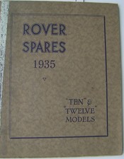 Rover P2 10 & 12 1935 Original Factory issued illustrated Spare Parts List