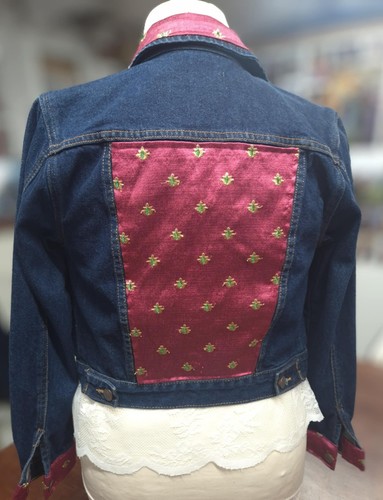 Upcycled hand decorated denim - hand,