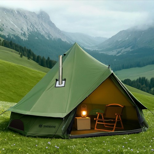 Canvas bell yurt tent with - tent,
