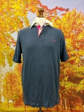 GANT blue pink white 100% cotton Rugby Shirt. UK men's size Large