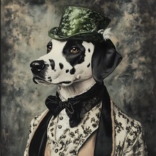 Dalmation with a distinctive