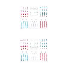  2 Pack Stickers Gems Face for Facial Jewels Eye Decorations Makeup