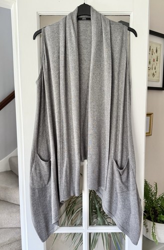 Grey sleeveless cardigan - m&s,