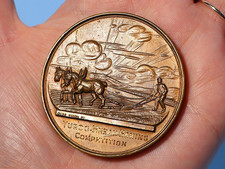 1934 Bournemouth Turog PLOUGHING Bronze Medal W. Glover & Sons #WG100