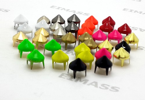 100 spike cone claw studs - x,