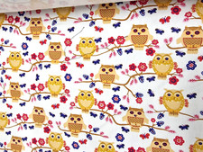 Owls Cotton Fabric 2m x 1.5m