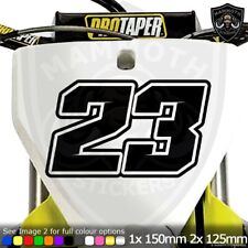 3x Custom Race Numbers Stickers Decals Vinyl Racing Motorbike MX Motocross