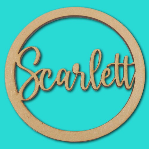 Personalised wooden name hoop - personalised,