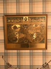 Blaeu Wall Gold Framed Map