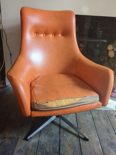 1960 orange vinyl - vinyl, swivel