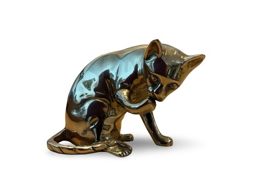 Vintage realistic brass - realistic, cat