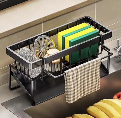 Sink caddy basket drain rack - drain,