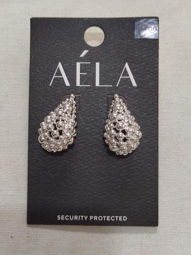 Aela earrings silver textured - silver,