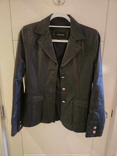 Vintage leather suit jacket - vintage,
