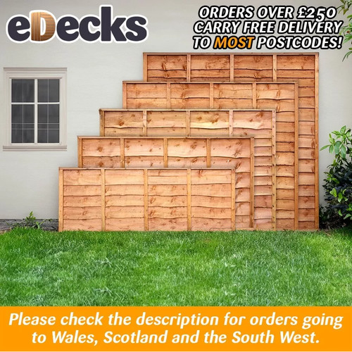 6ft wide overlap waney edge - overlap,